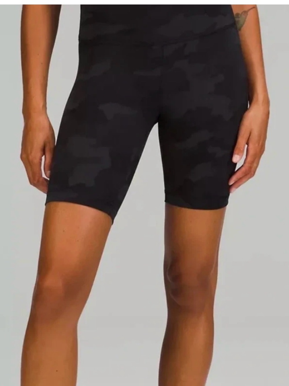 lululemon athletica align Black Camo High-Rise Bike Shorts